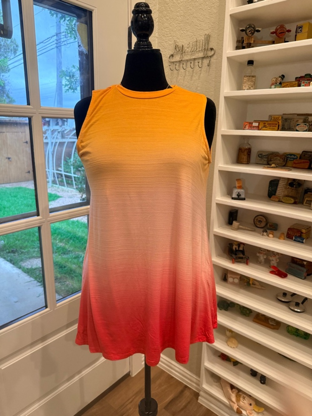 Lane Bryant Sleeveless Ombre Sunrise Tank Top - Yellow to Pink